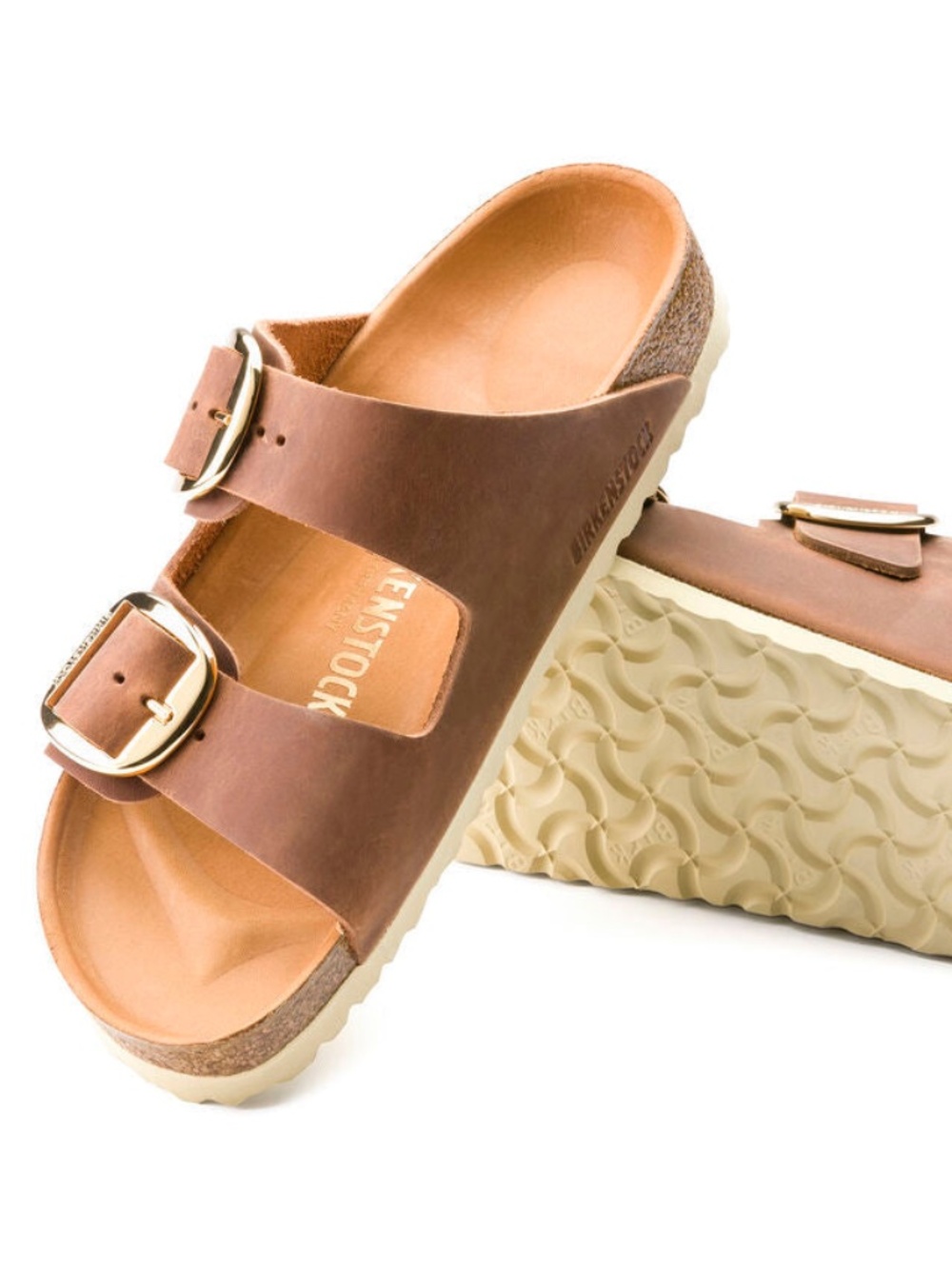 Birkenstock Arizona Big Buckle Oiled Leather in Cognac